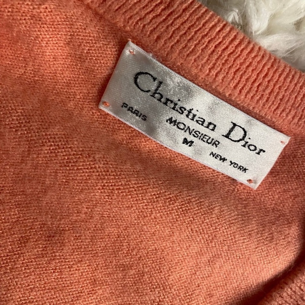 Dior Women's V-Neck Sweater in Coral